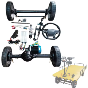 1500W Electric Car Conversion Kit Load 1 Tons Electric Brushless Rear Axle with Front Steering Axle Electric Car Accessories
